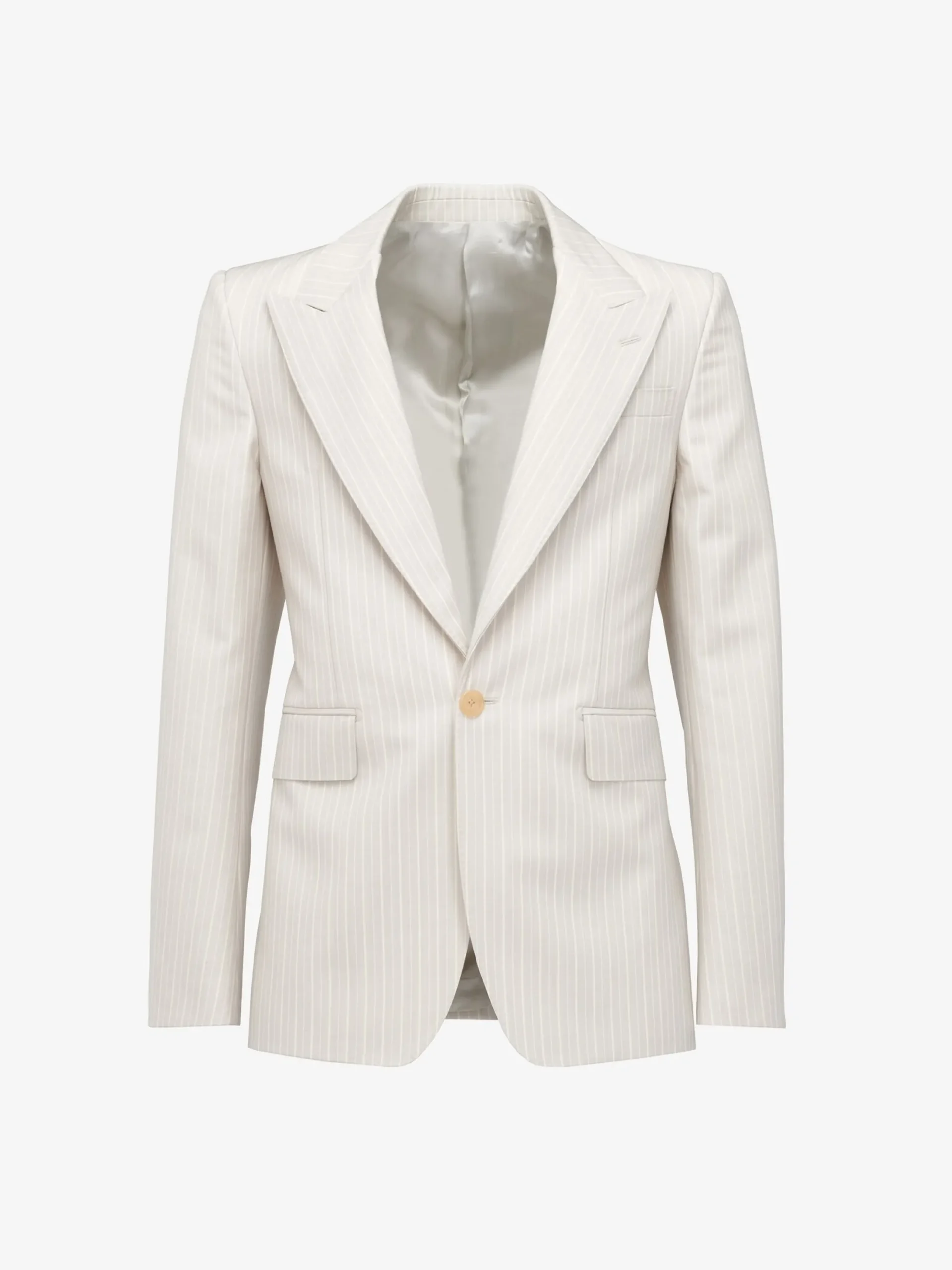 Cheap Alexander McQueen Men's Neat Shoulder Single-breasted Jacket in Ice Grey