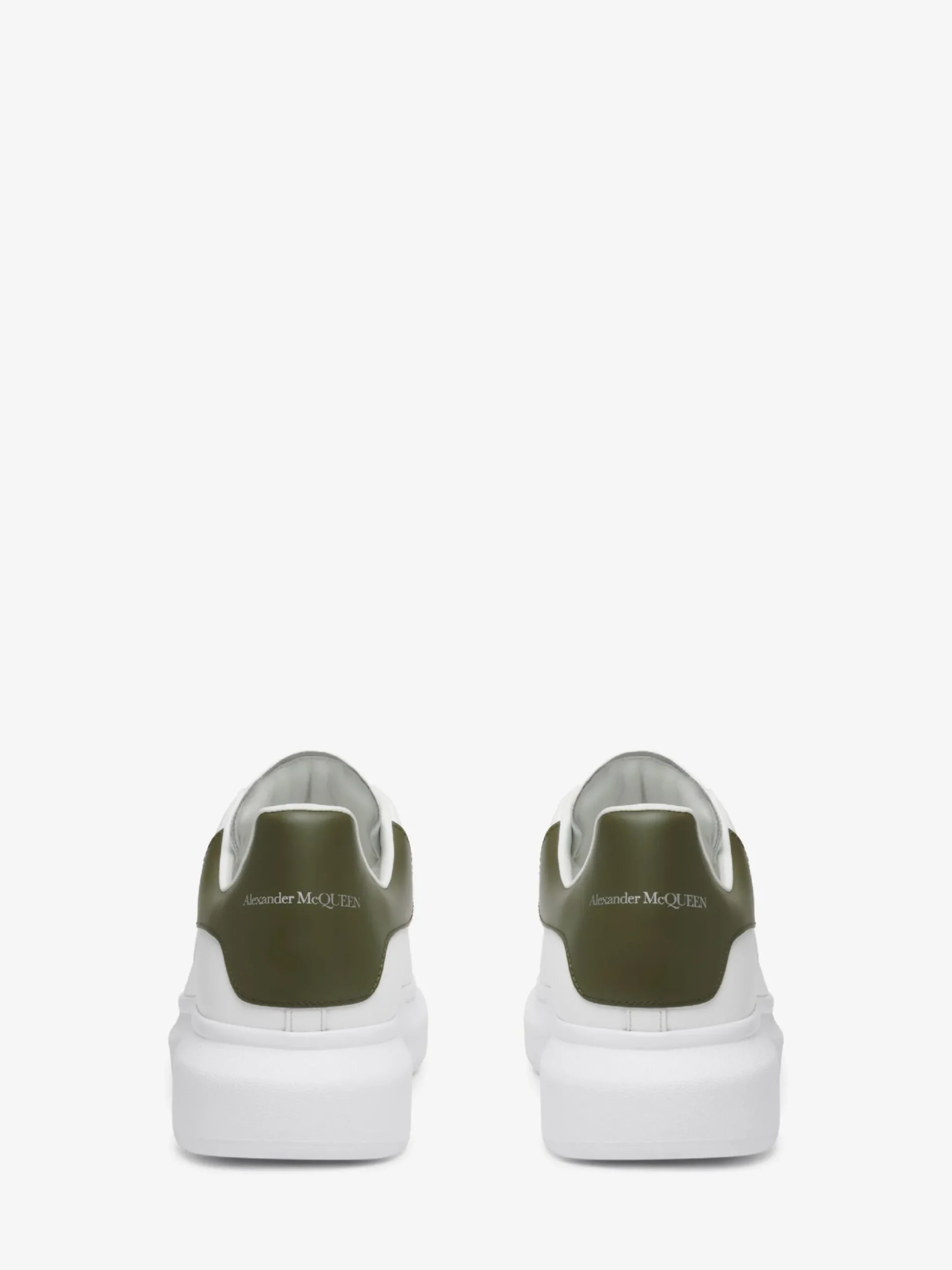 New Alexander McQueen Men's Oversized Sneaker in White/Khaki