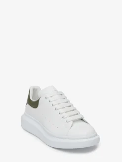 New Alexander McQueen Men's Oversized Sneaker in White/Khaki
