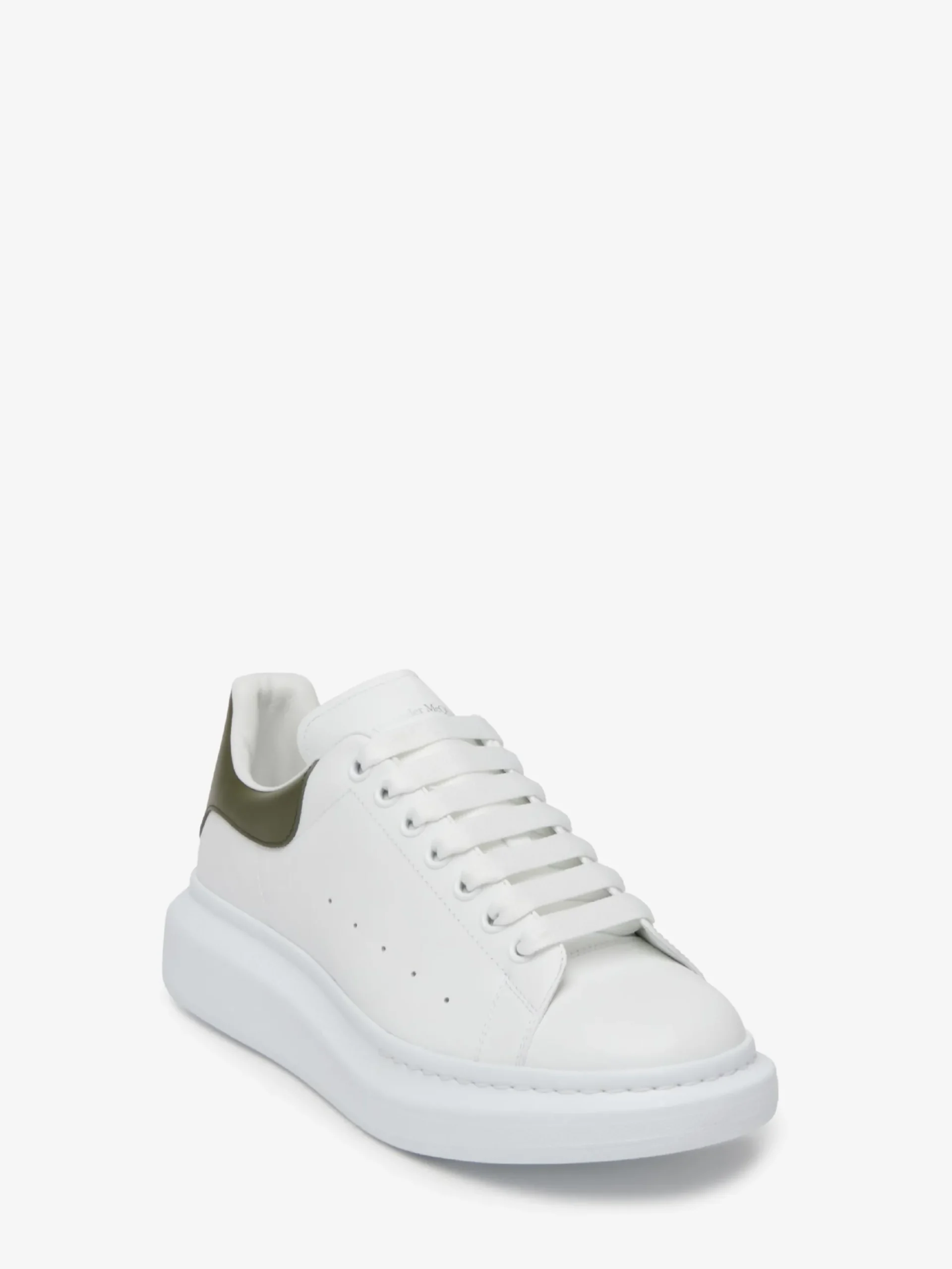 New Alexander McQueen Men's Oversized Sneaker in White/Khaki