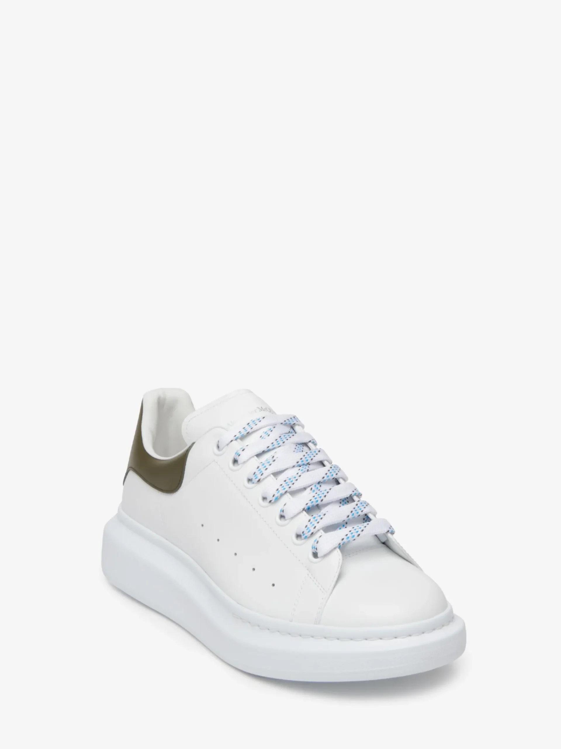 New Alexander McQueen Men's Oversized Sneaker in White/Khaki