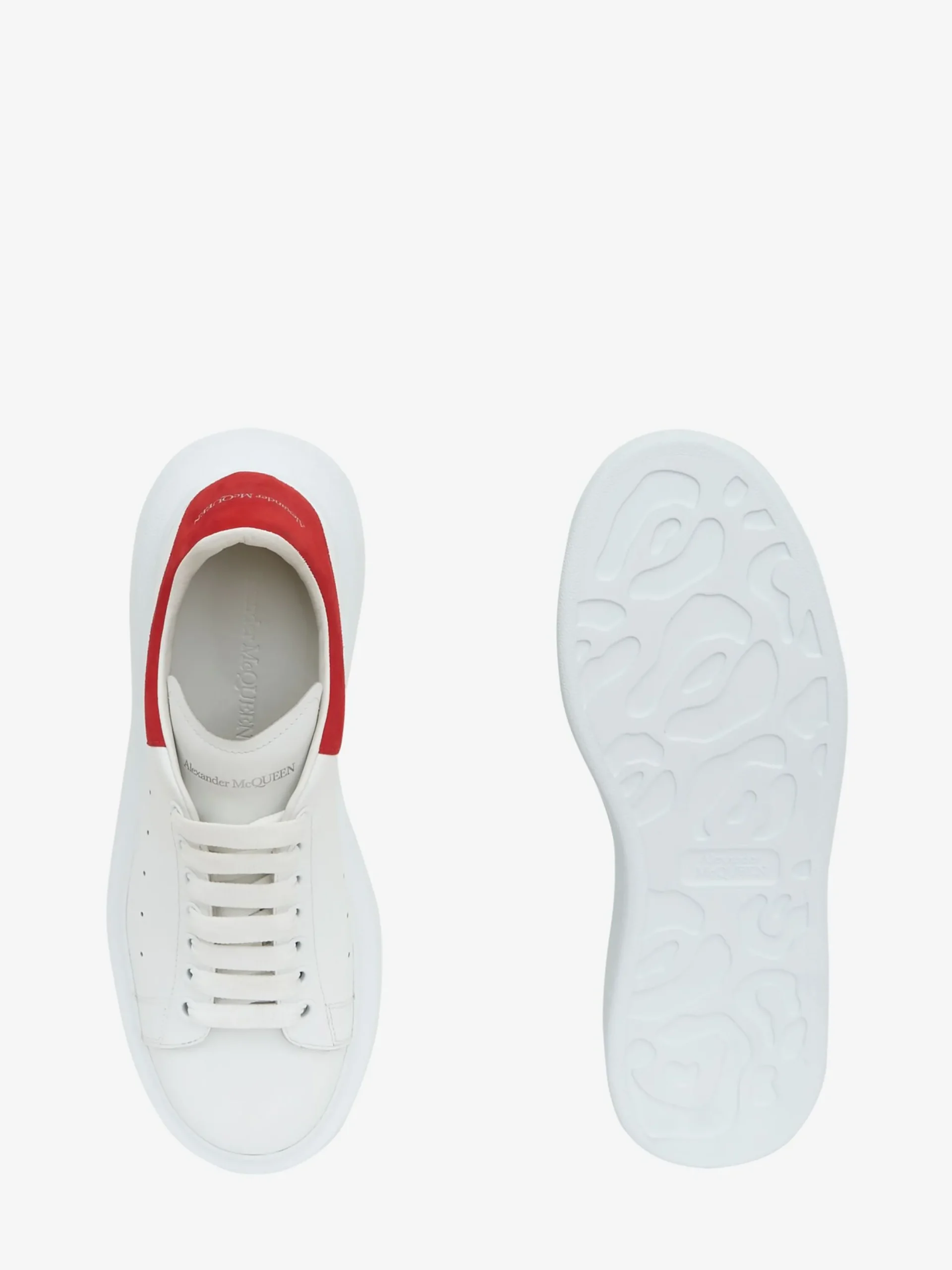Best Alexander McQueen Men's Oversized Sneaker in White/Lust Red