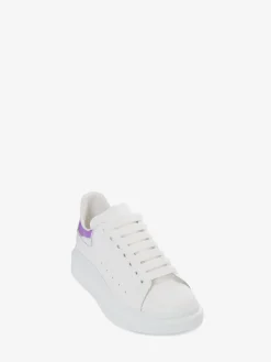 New Alexander McQueen Men's Oversized Sneaker in White/Shock Pink