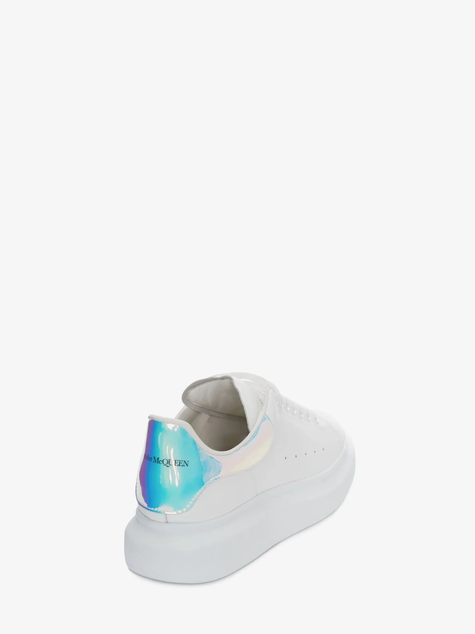 New Alexander McQueen Men's Oversized Sneaker in White/Shock Pink