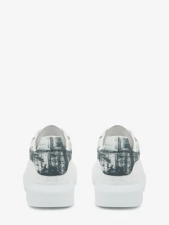 Fashion Alexander McQueen Men's Oversized Sneaker in White/Black