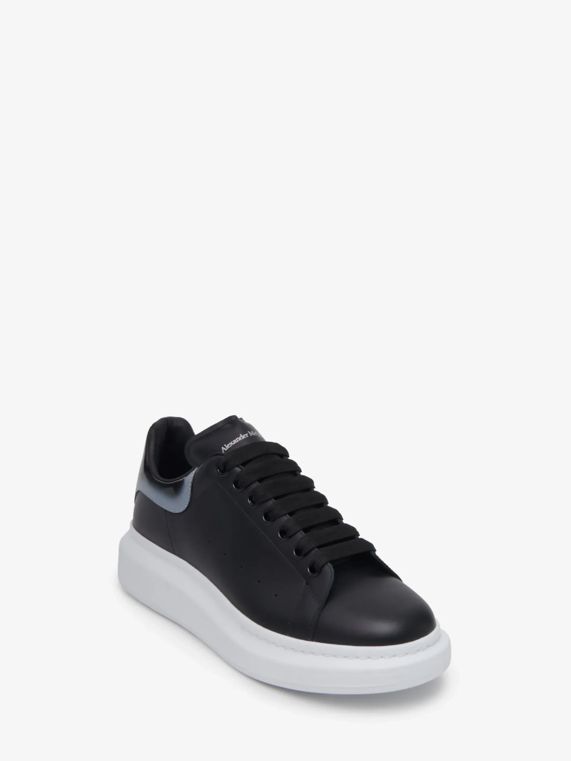 New Alexander McQueen Men's Oversized Sneaker in Black/Silver