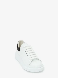 Store Alexander McQueen Men's Oversized Sneaker in White/Jet Black