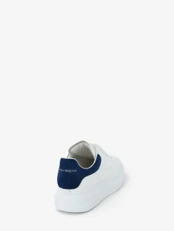 Hot Alexander McQueen Men's Oversized Sneaker in White/Paris Blue