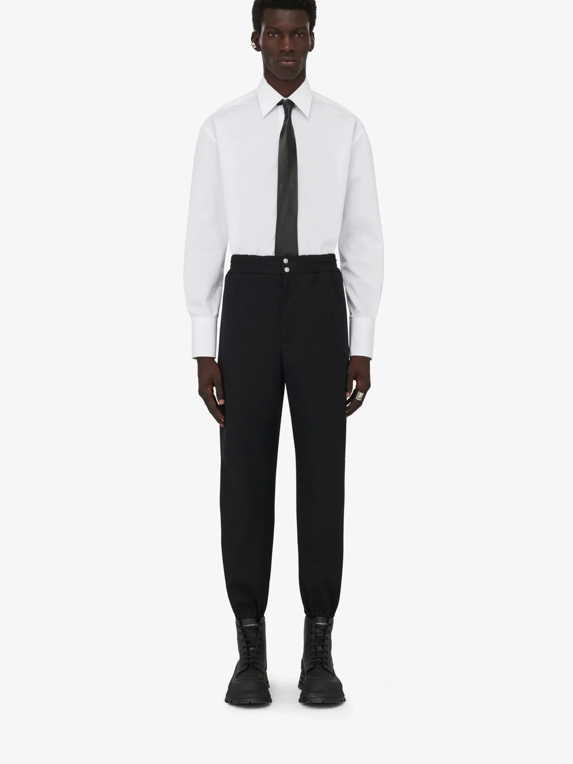 Hot Alexander McQueen Men's Press Stud Cargo Trousers in Black