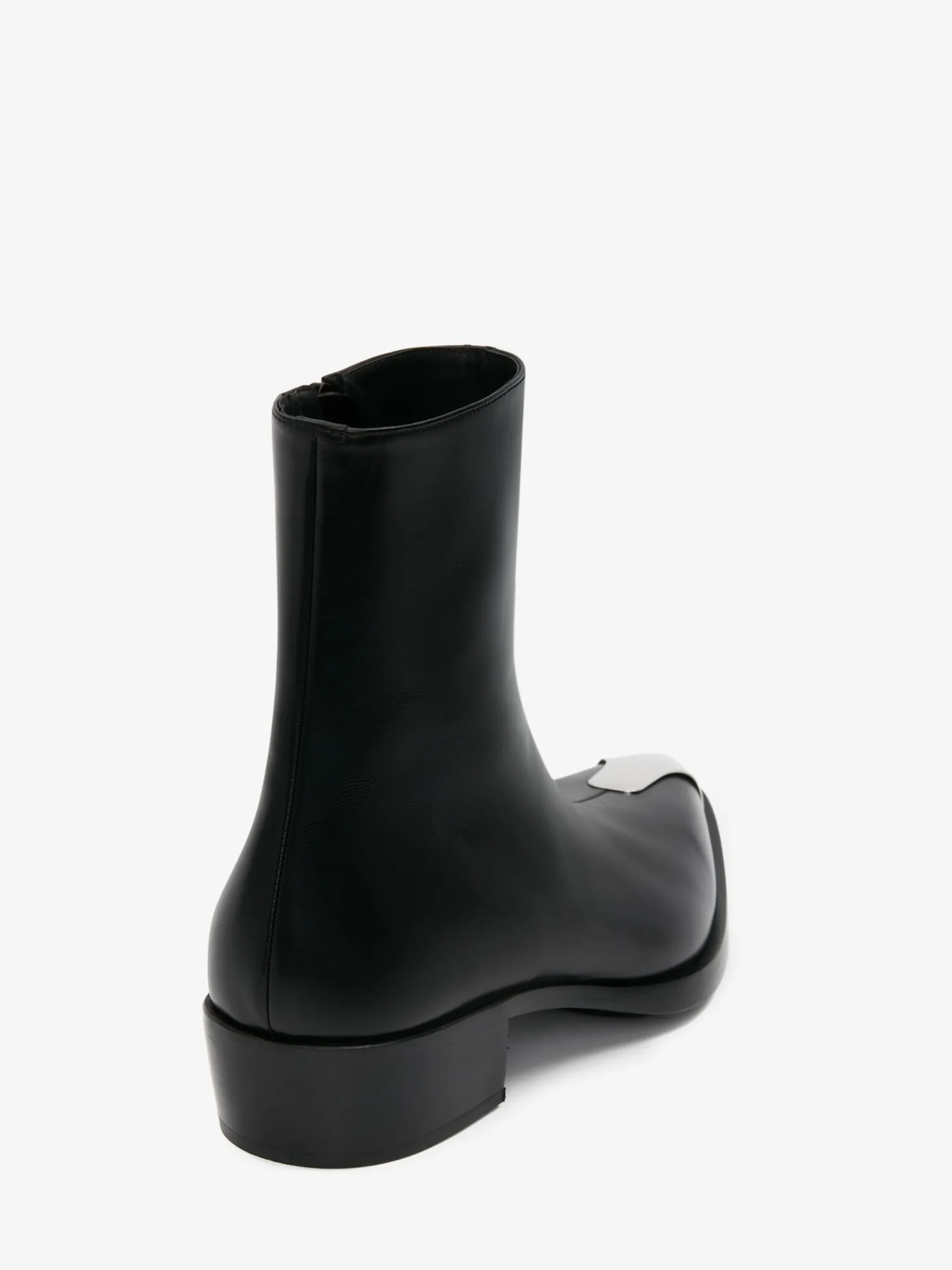 New Alexander McQueen Men's Punk Boot in Black/Silver
