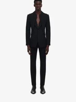 Cheap Alexander McQueen Men's Reconstructed Layered Jacket in Black