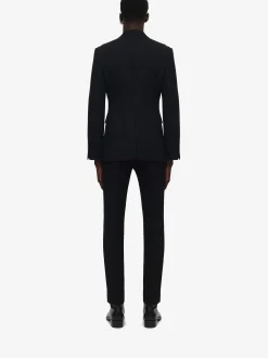 Cheap Alexander McQueen Men's Reconstructed Layered Jacket in Black