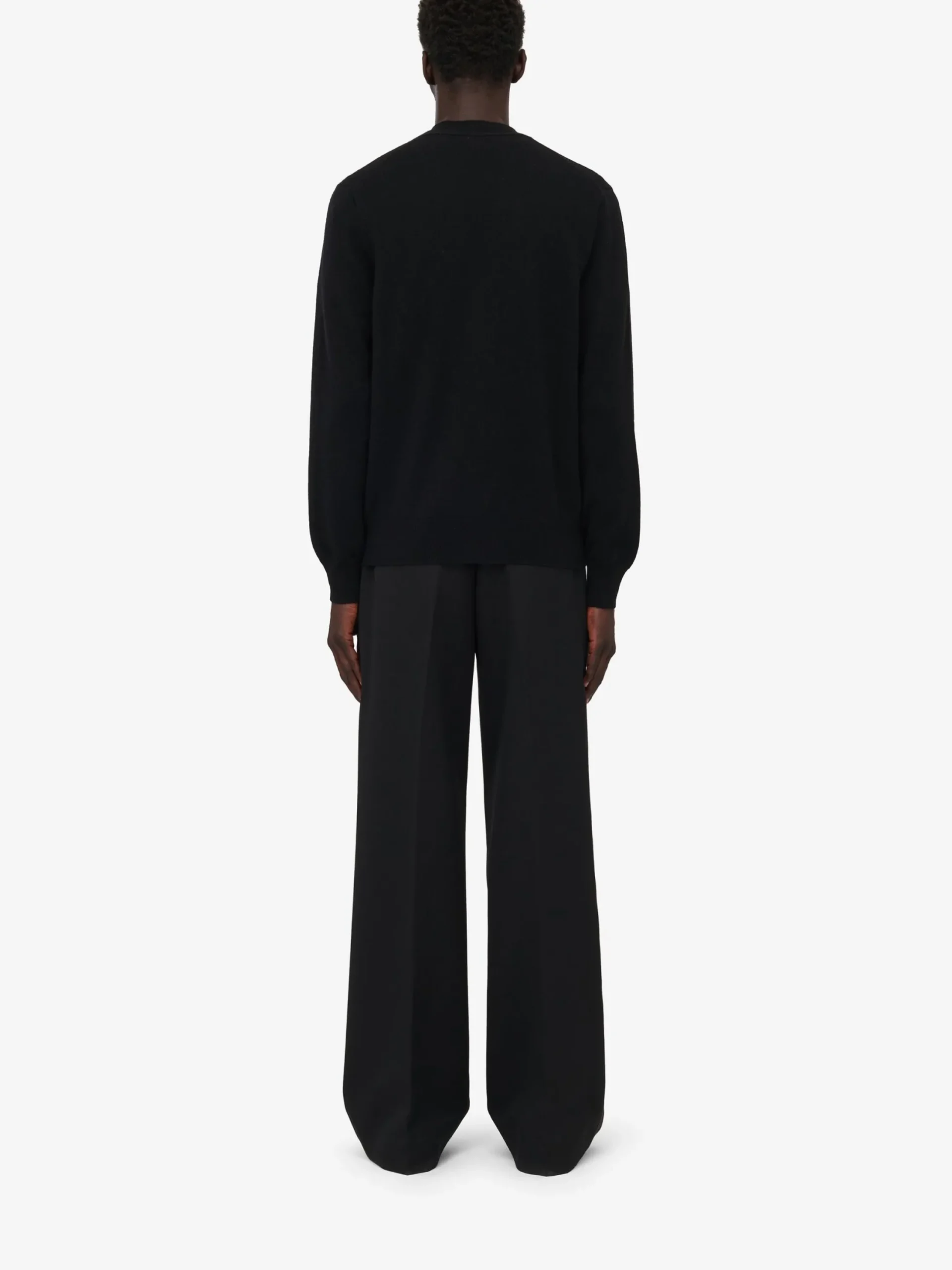 Flash Sale Alexander McQueen Men's Seal Logo Cardigan in Black/Ivory