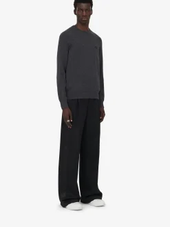 Fashion Alexander McQueen Men's Seal Logo Jumper in Charcoal/Black