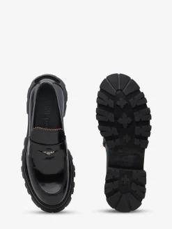 New Alexander McQueen Men's Seal Logo Loafer in Black/Silver