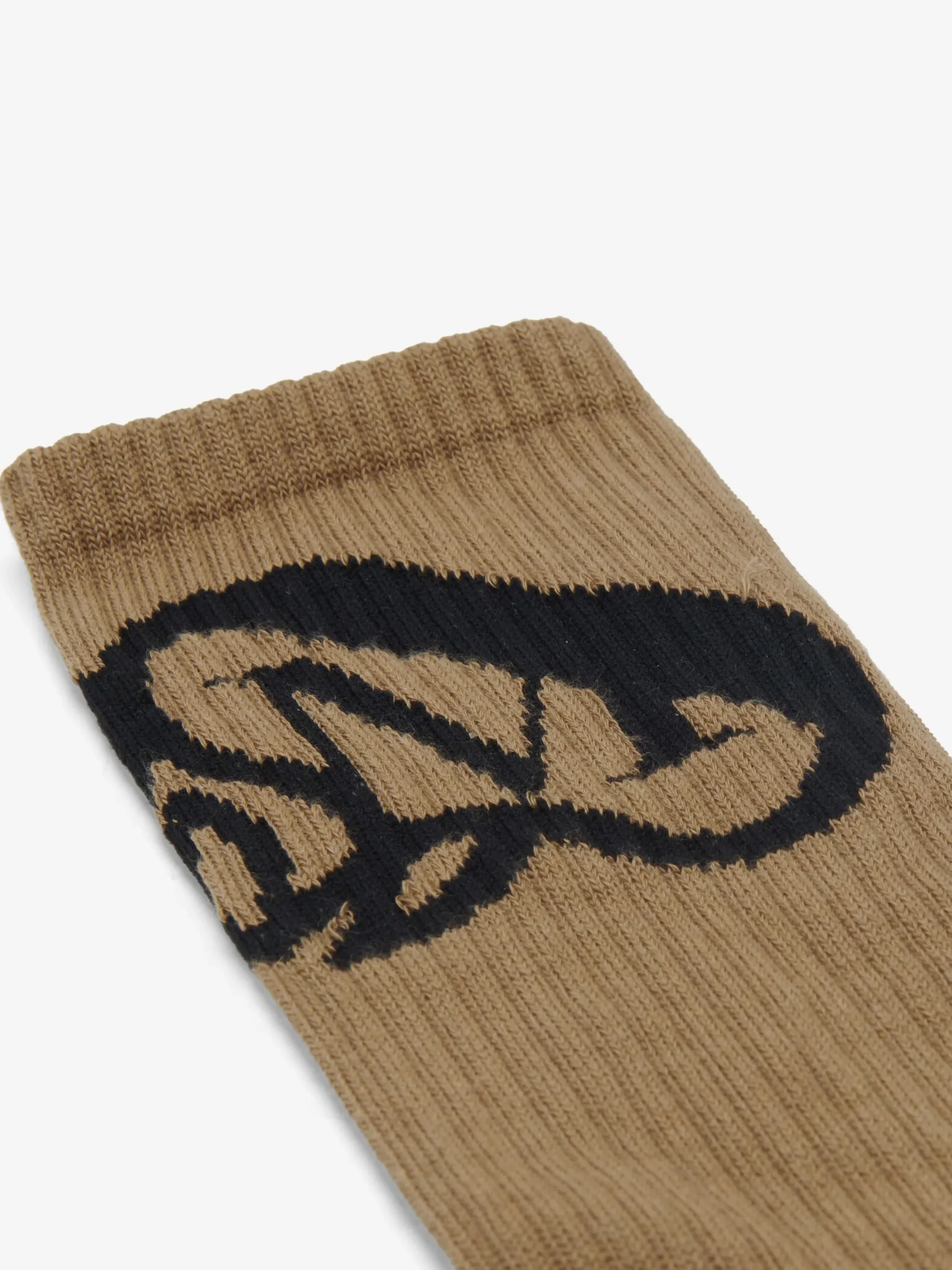 Cheap Alexander McQueen Men's Seal Logo Socks in Beige/Black