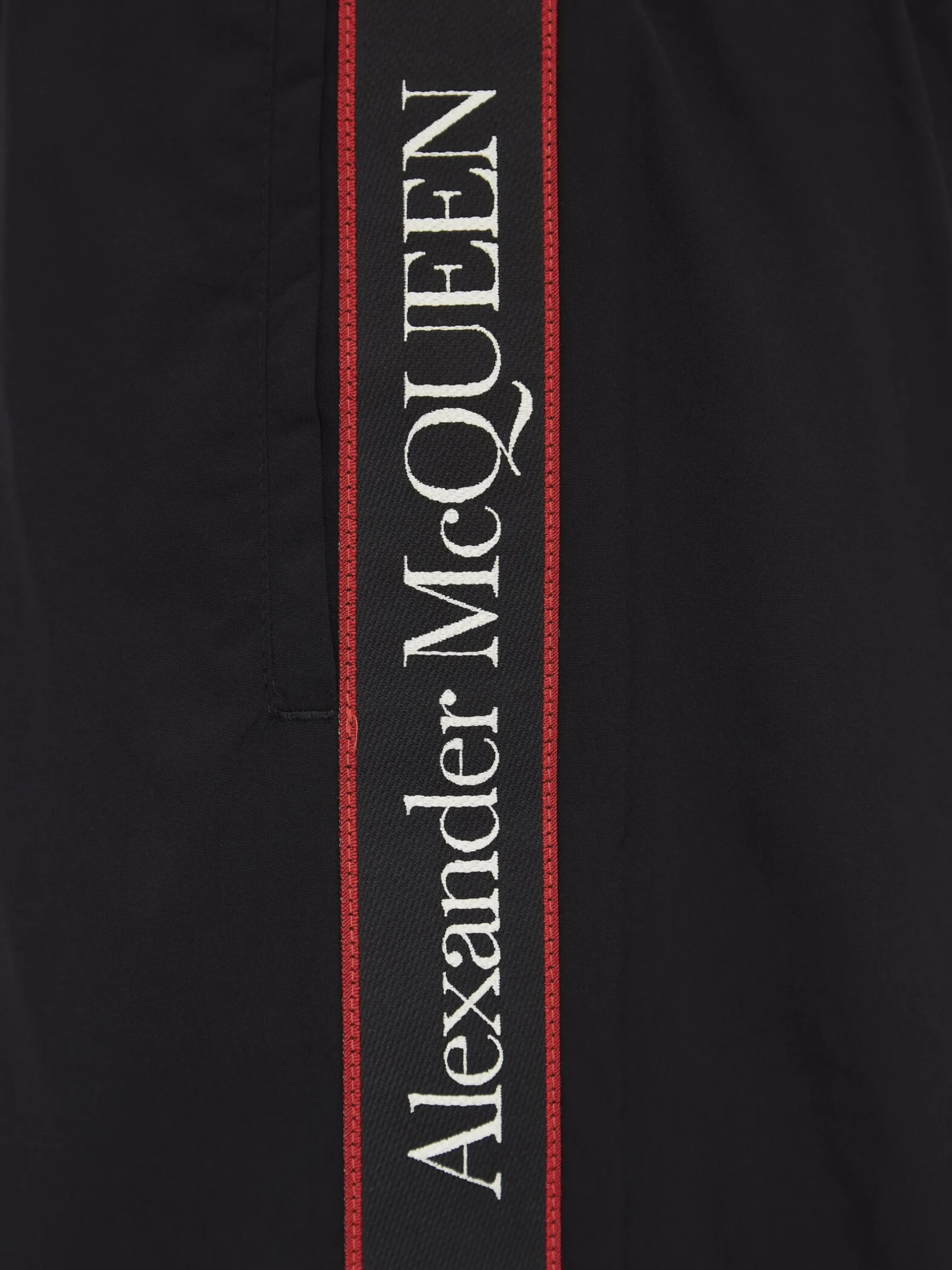 Store Alexander McQueen Men's Selvedge Swim Shorts in Black