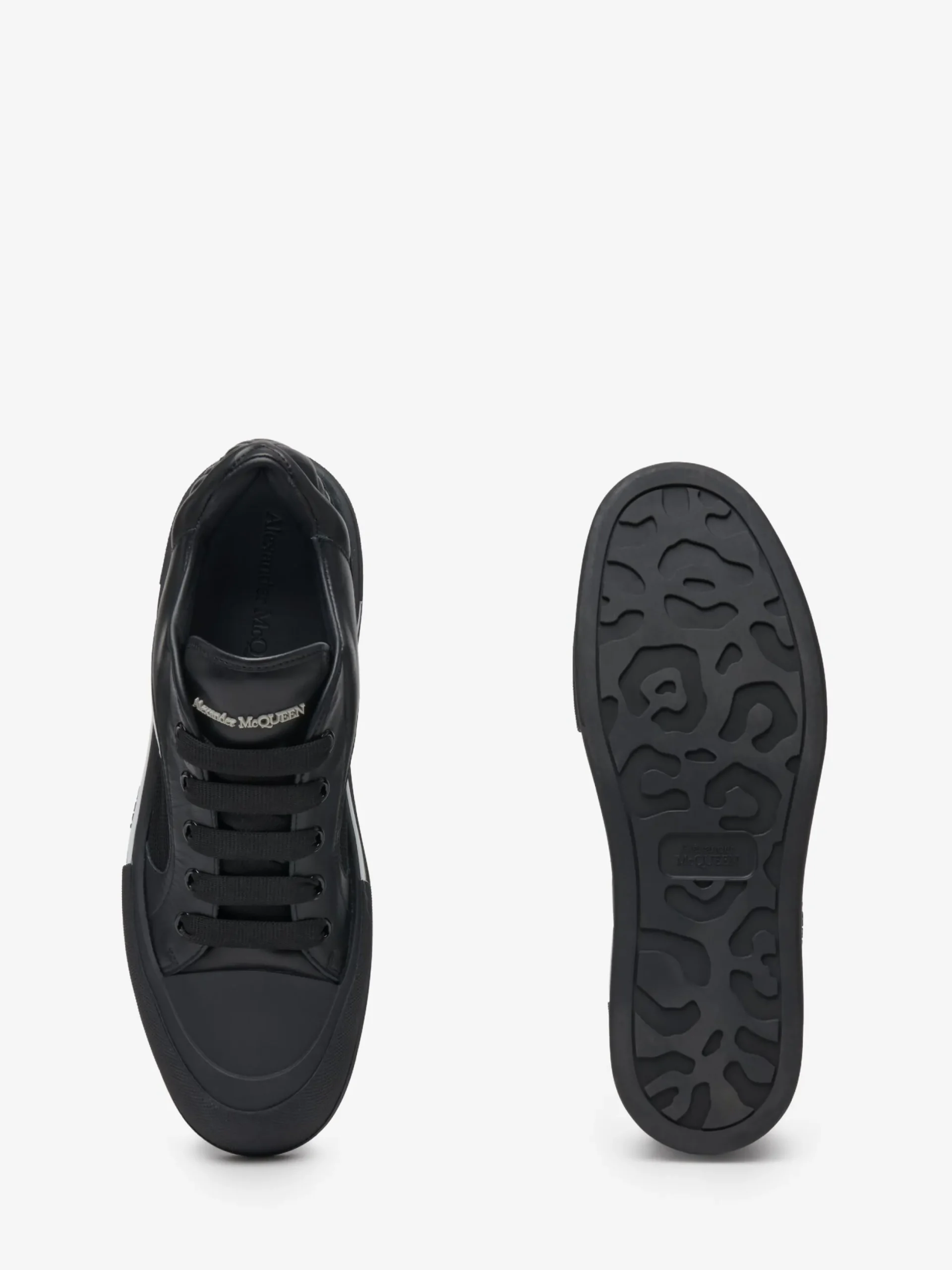 Cheap Alexander McQueen Men's Skate Deck Plimsoll in Black/White