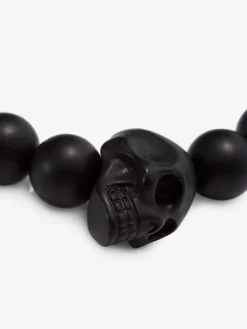 Outlet Alexander McQueen Men's Skull Multi Beaded Bracelet in Black