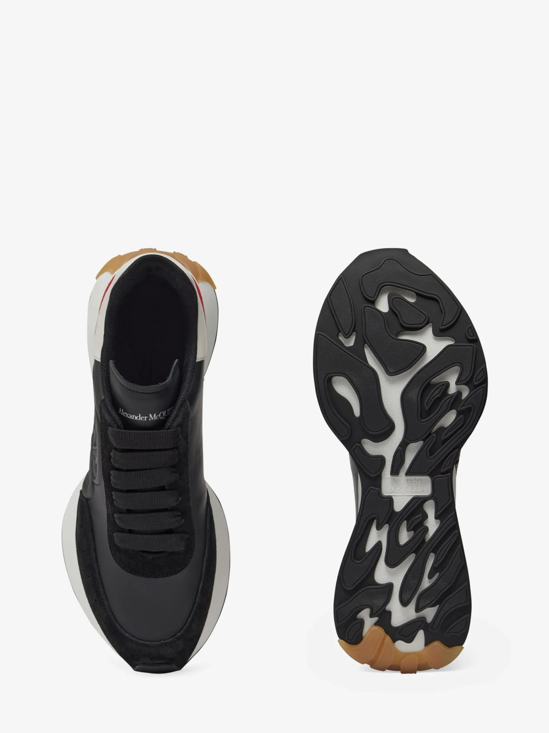Cheap Alexander McQueen Men's Sprint Runner in Black/Multicolor