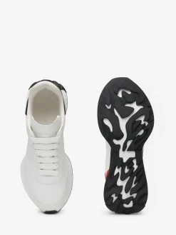 Clearance Alexander McQueen Men's Sprint Runner in Black/Tulip
