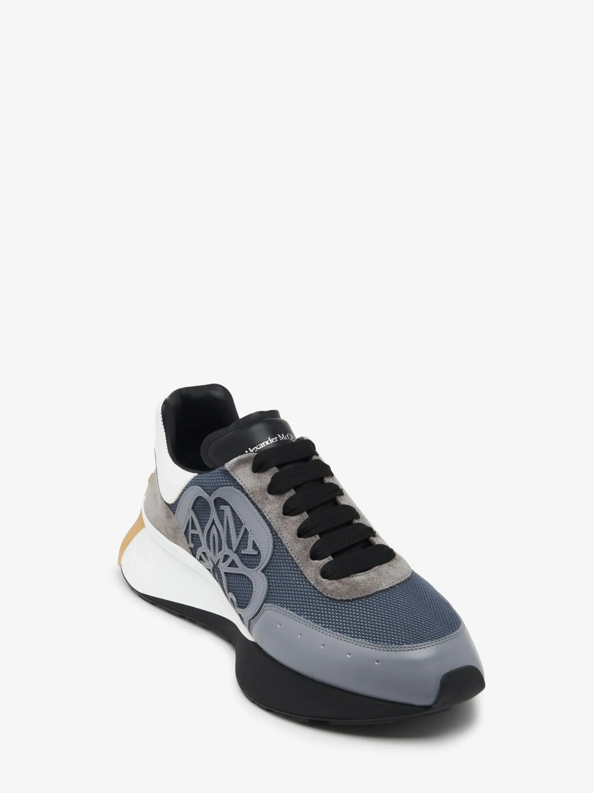 Clearance Alexander McQueen Men's Sprint Runner in Gun Grey