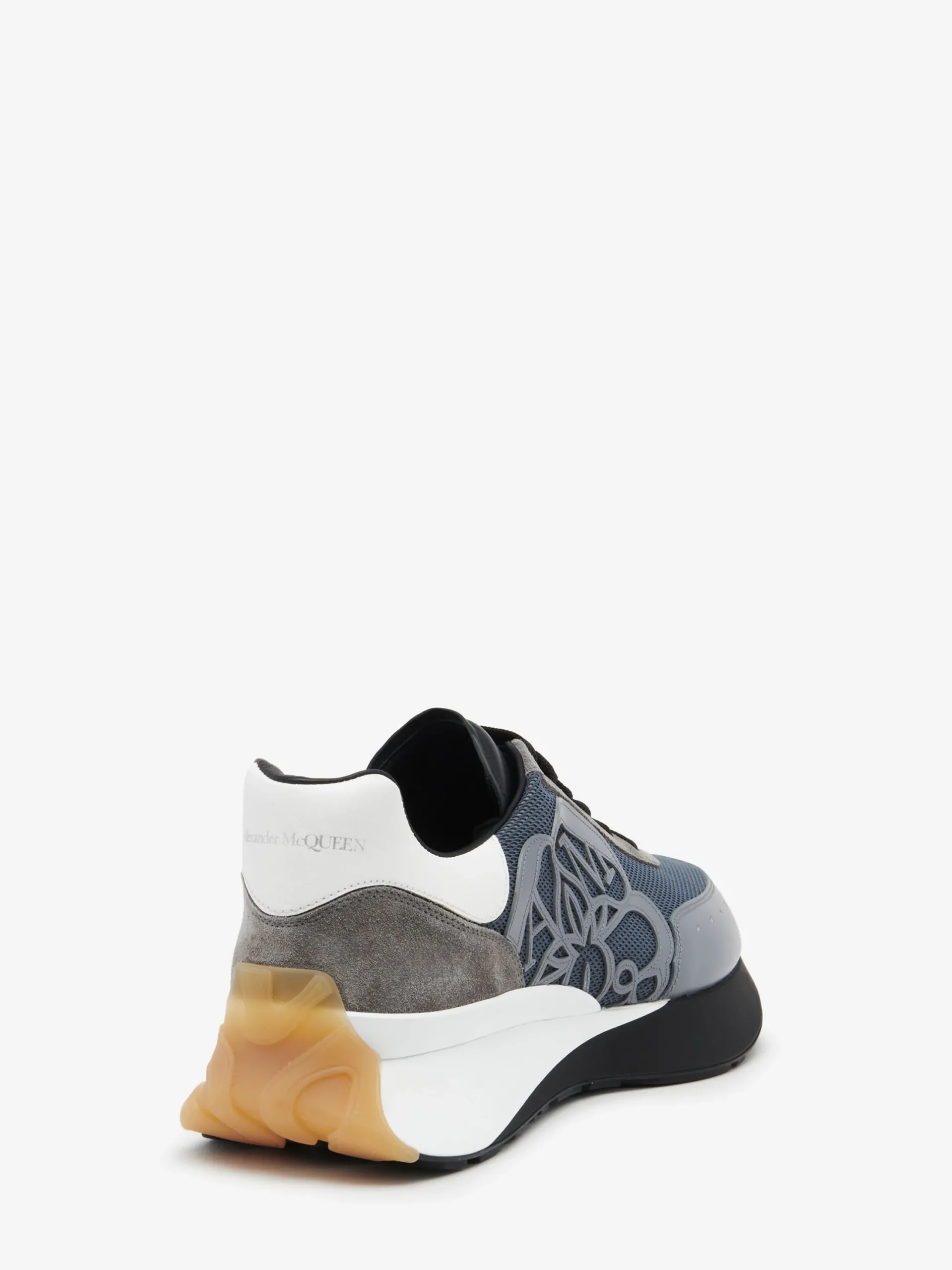 Clearance Alexander McQueen Men's Sprint Runner in Gun Grey