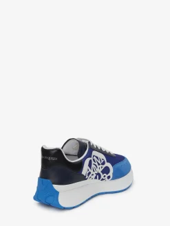 Flash Sale Alexander McQueen Men's Sprint Runner in Ocean/Navy/Black