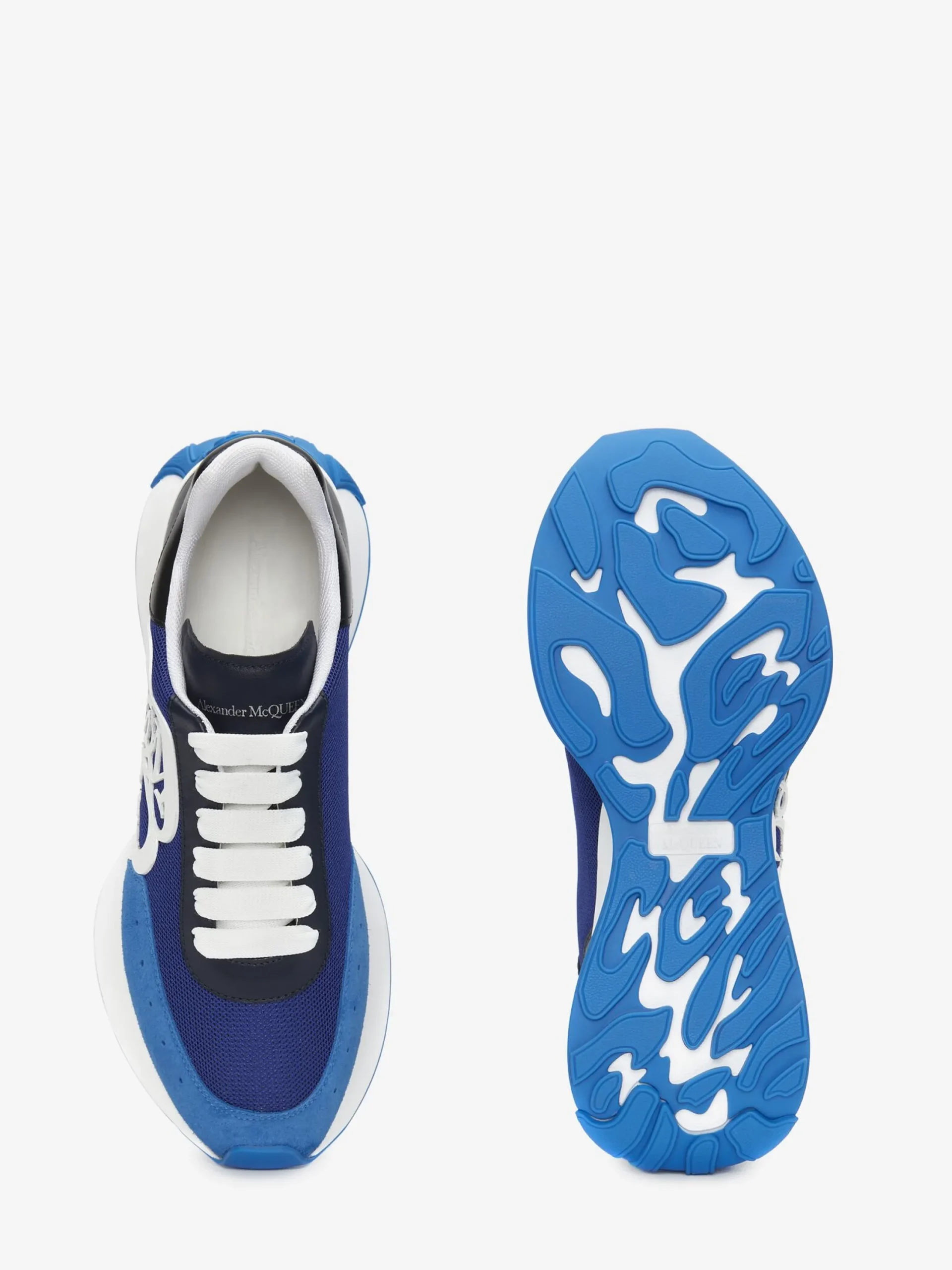 Flash Sale Alexander McQueen Men's Sprint Runner in Ocean/Navy/Black