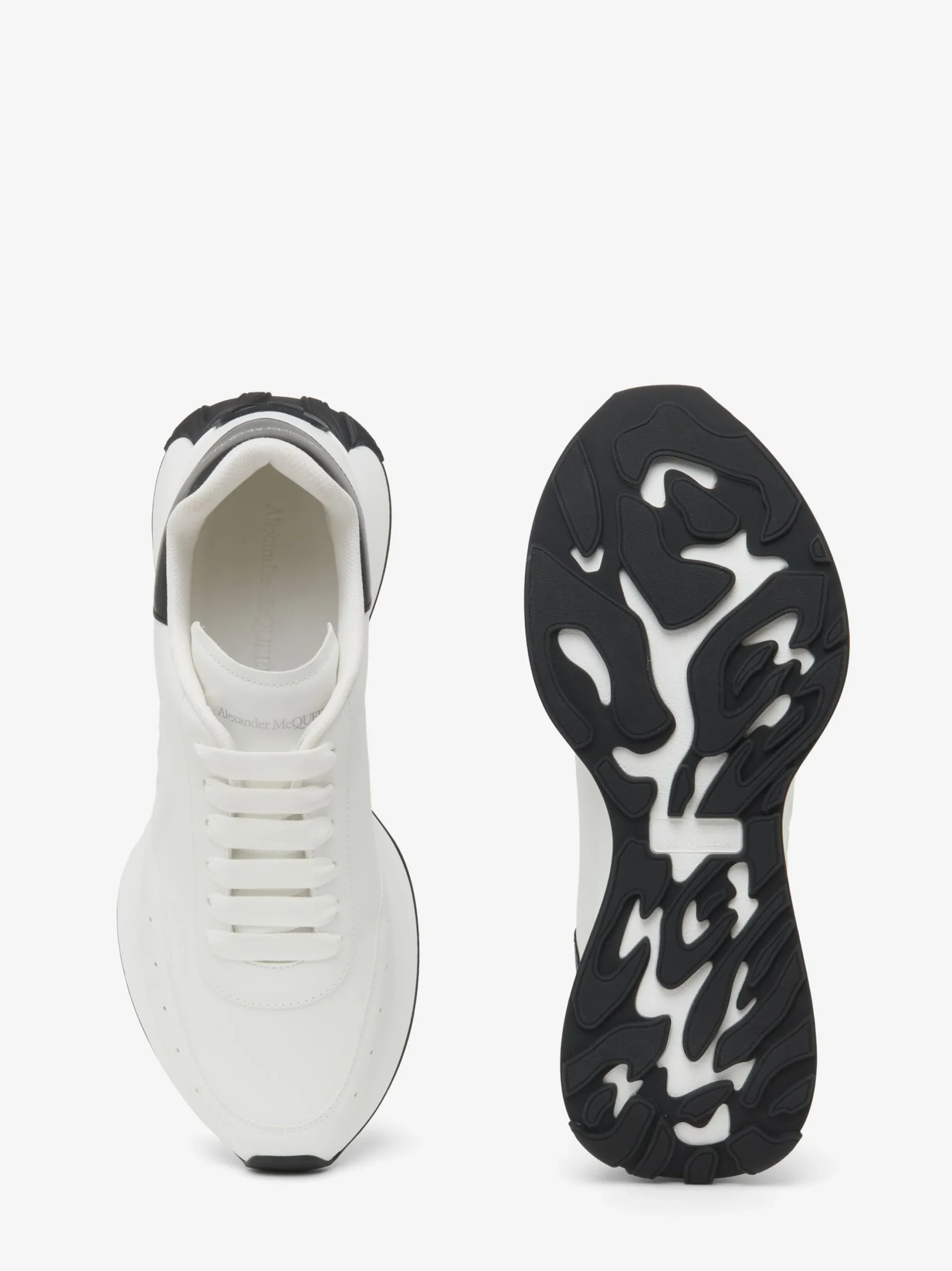 Cheap Alexander McQueen Men's Sprint Runner in White/Black