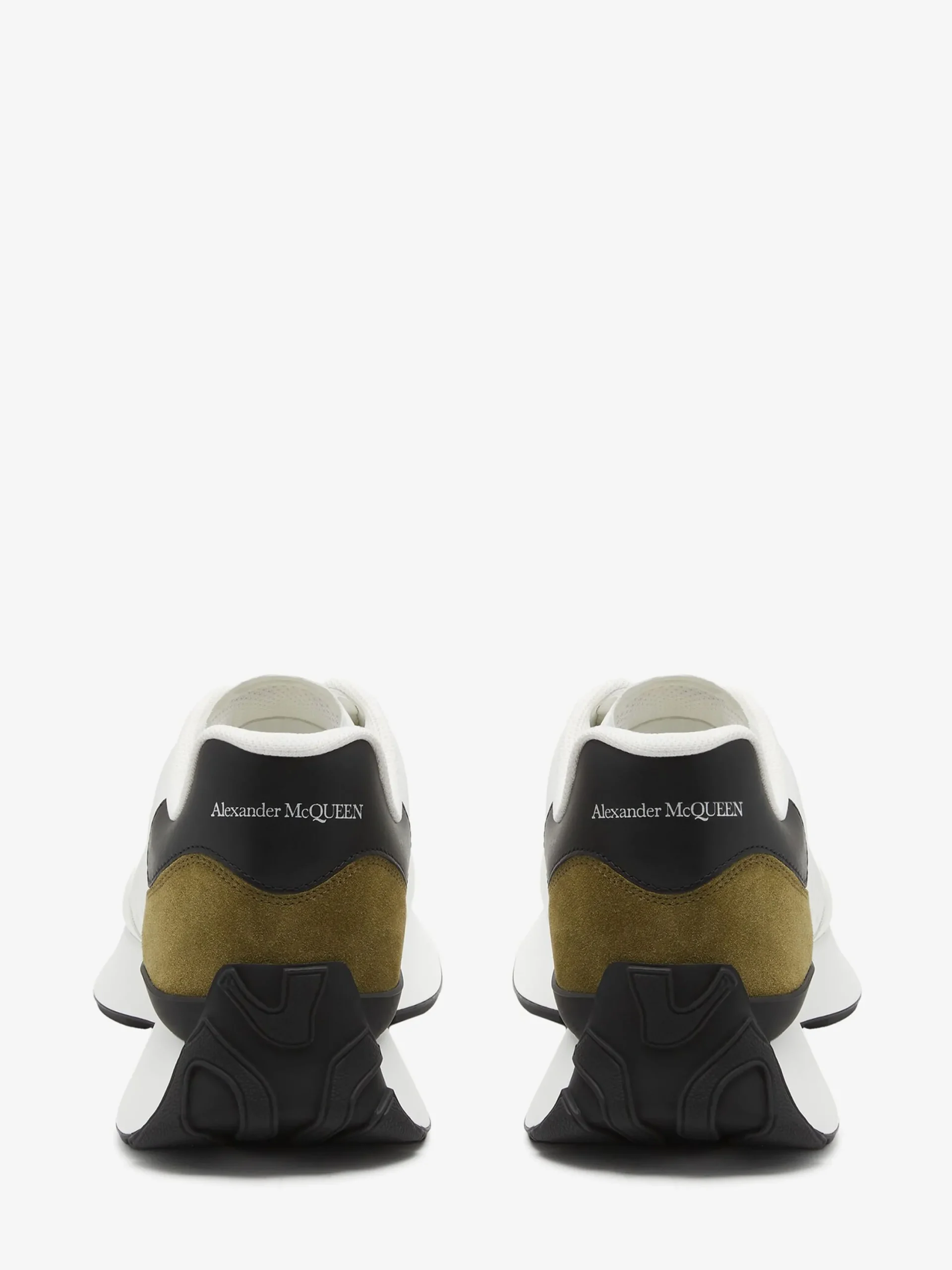 Fashion Alexander McQueen Men's Sprint Runner in White/Black/Khaki