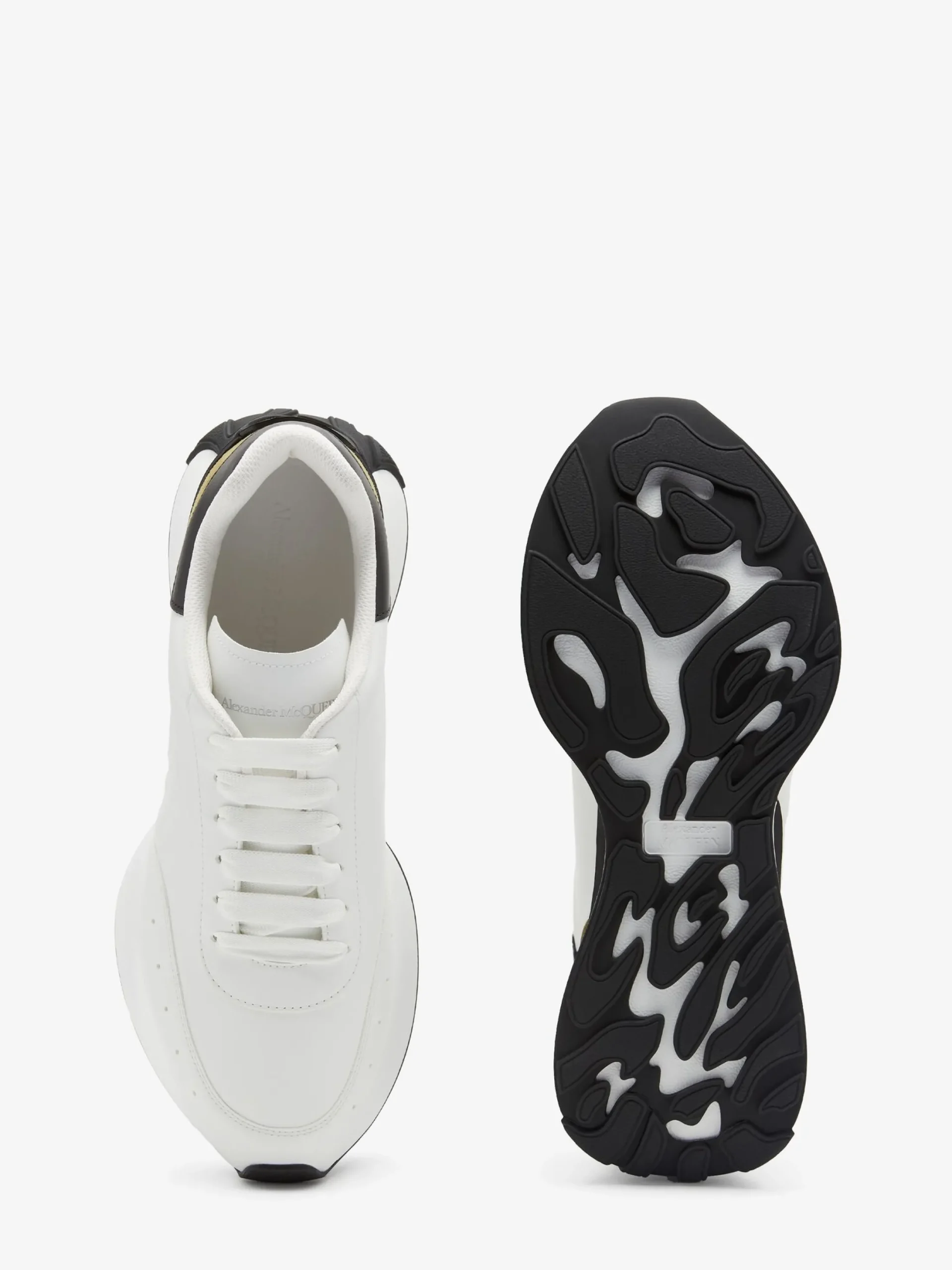 Fashion Alexander McQueen Men's Sprint Runner in White/Black/Khaki