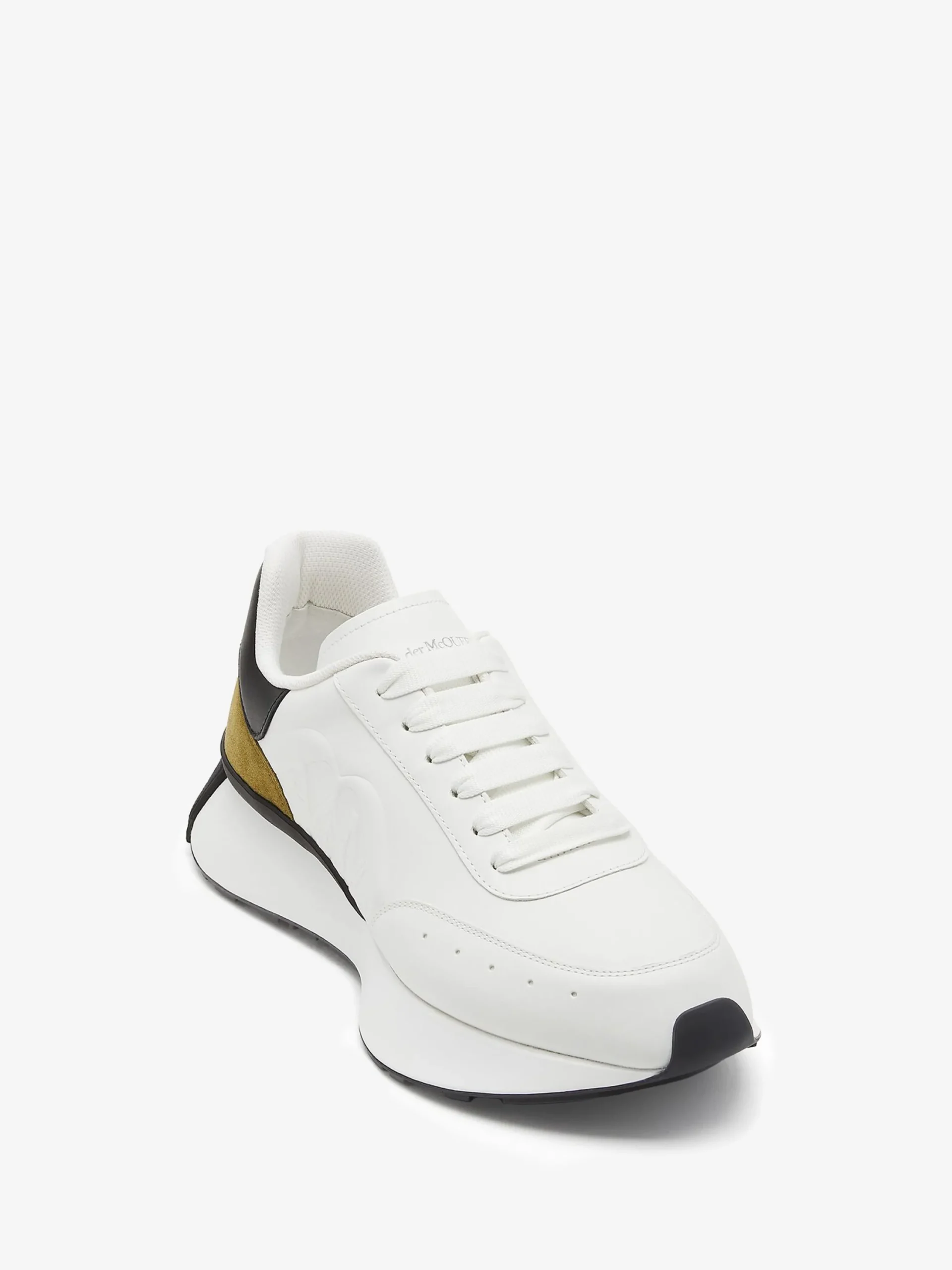 Fashion Alexander McQueen Men's Sprint Runner in White/Black/Khaki