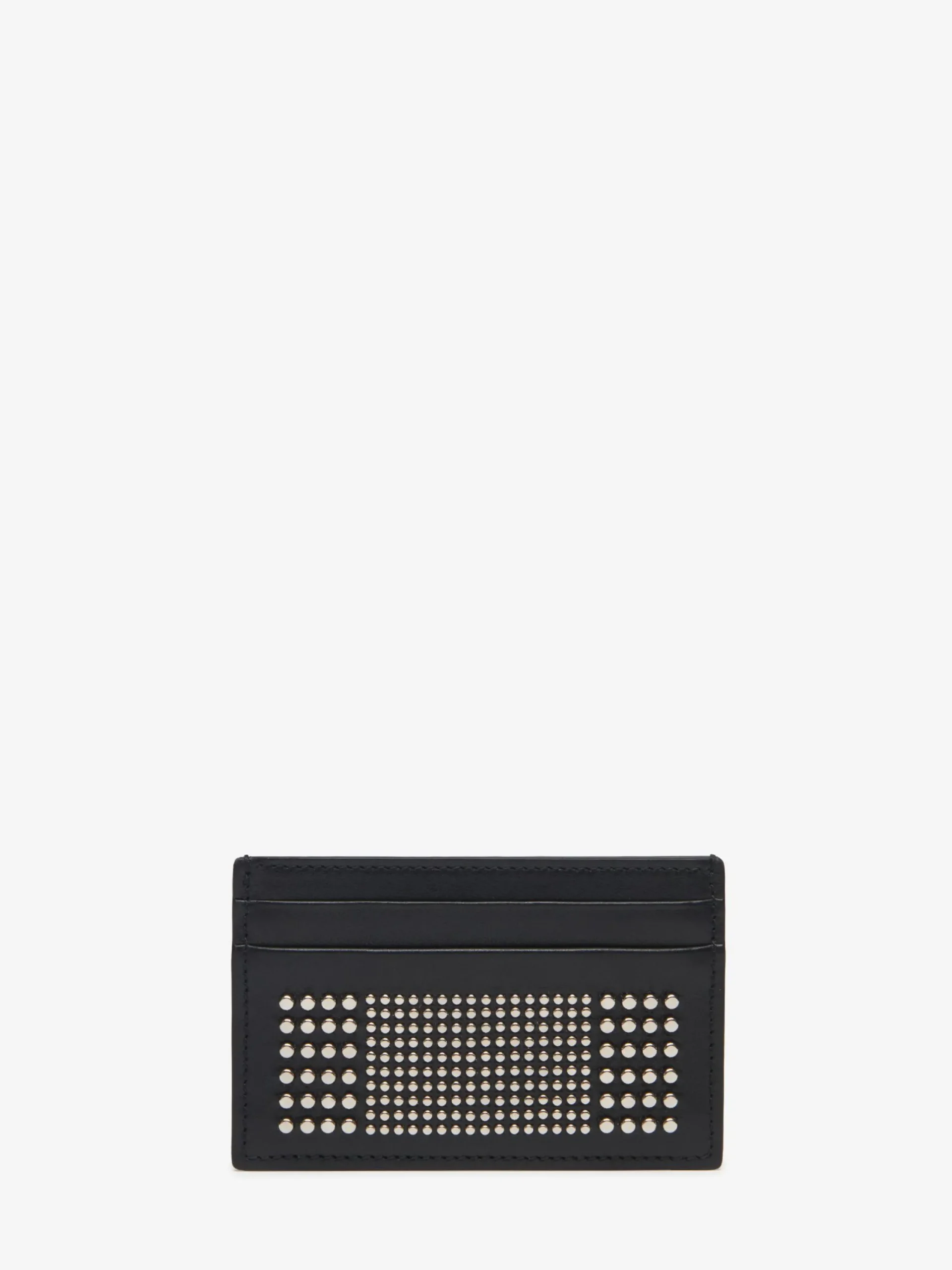 Outlet Alexander McQueen Men's Studded Card Holder in Black
