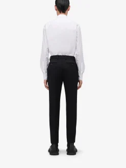 Sale Alexander McQueen Men's Tailored Cigarette Trousers in Black