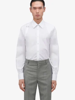Store Alexander McQueen Men's Tailored Cigarette Trousers in Shark Grey