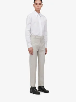 Cheap Alexander McQueen Men's Tailored Cigarette Trousers in Ice Grey