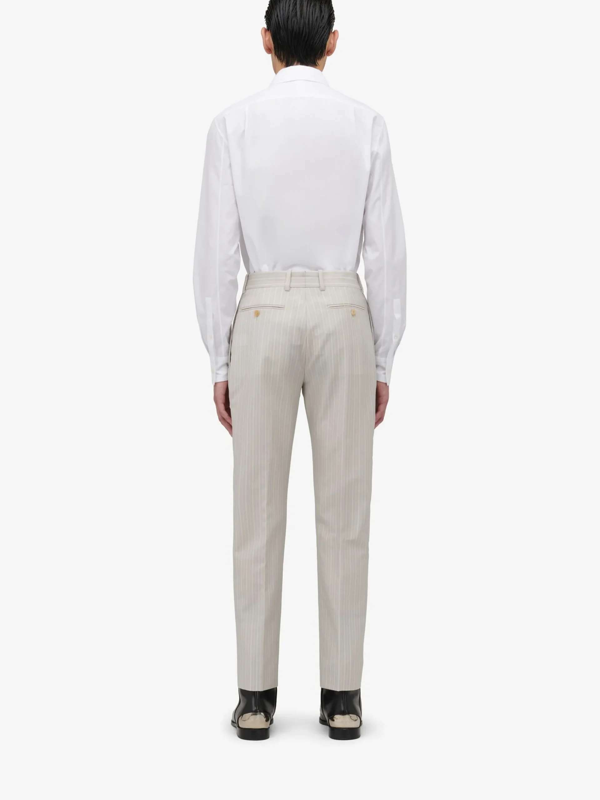 Cheap Alexander McQueen Men's Tailored Cigarette Trousers in Ice Grey