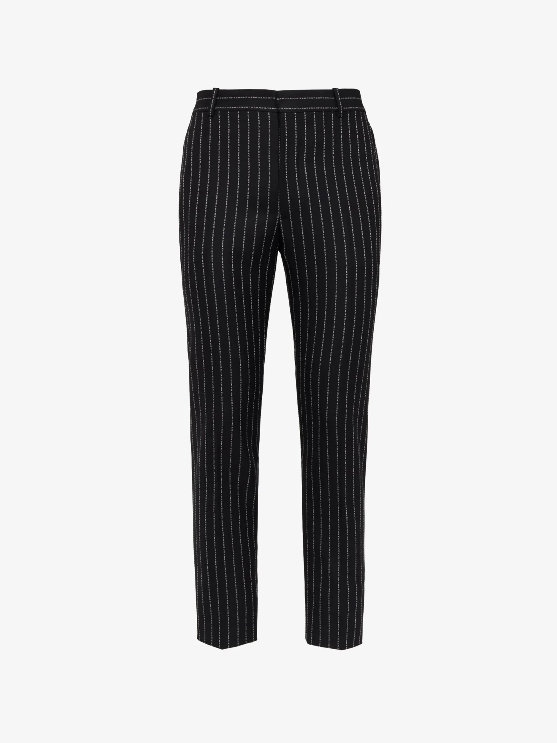 Shop Alexander McQueen Men's Tailored Cigarette Trousers in Black/White