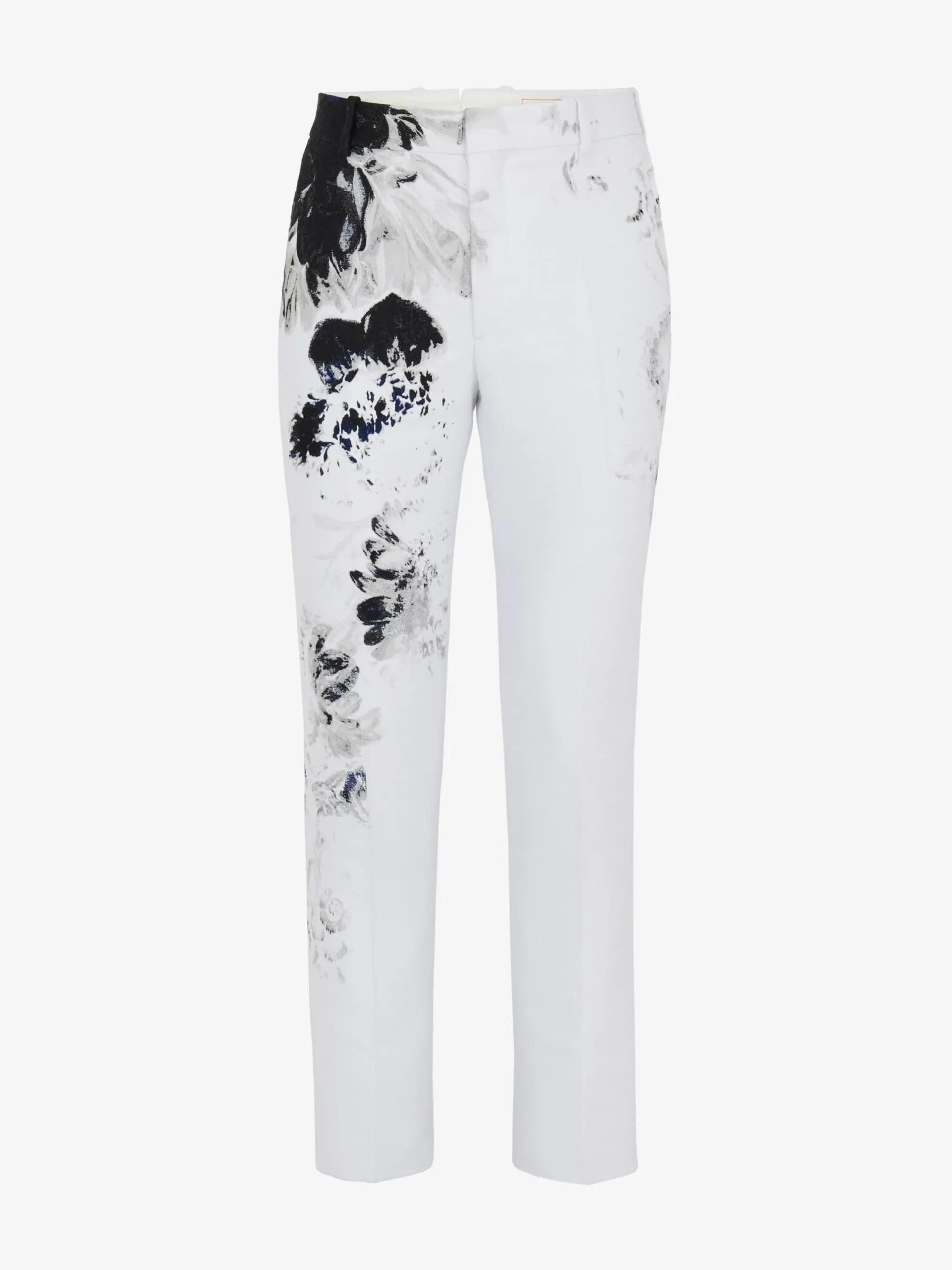 Clearance Alexander McQueen Men's Tailored Cigarette Trousers in Black/White