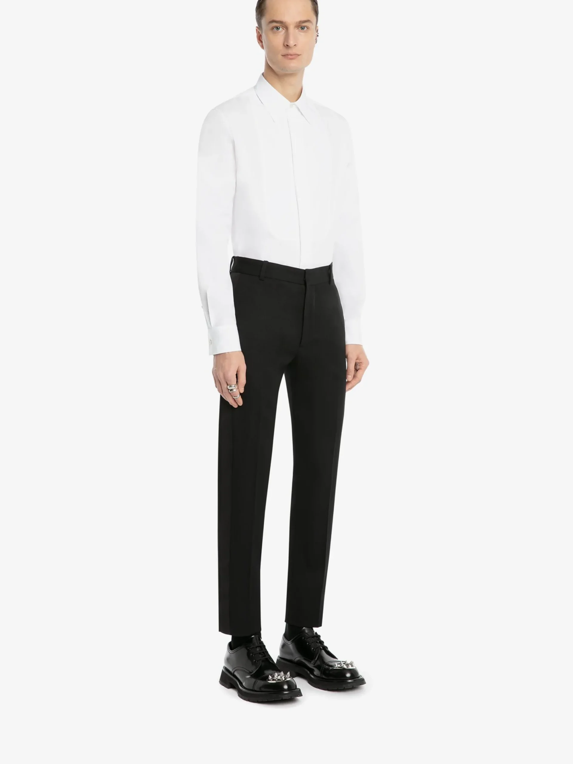 Online Alexander McQueen Men's Tailored Cigarette Trousers in Black