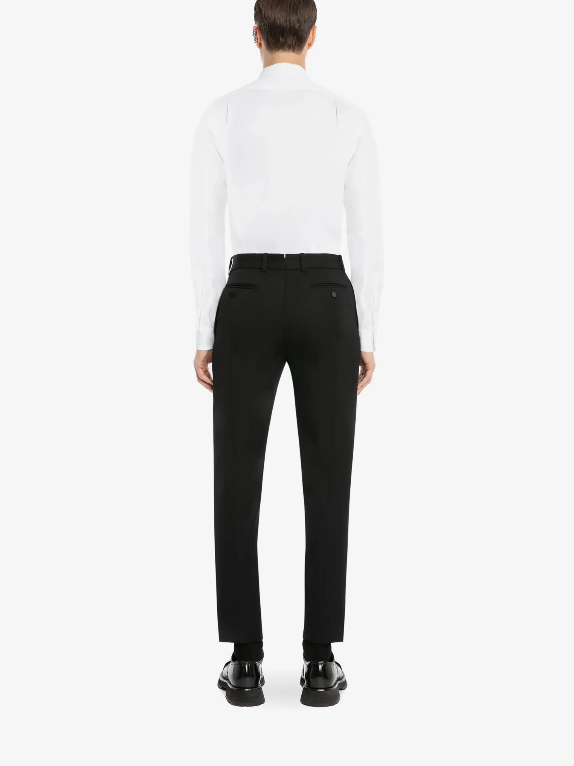 Online Alexander McQueen Men's Tailored Cigarette Trousers in Black