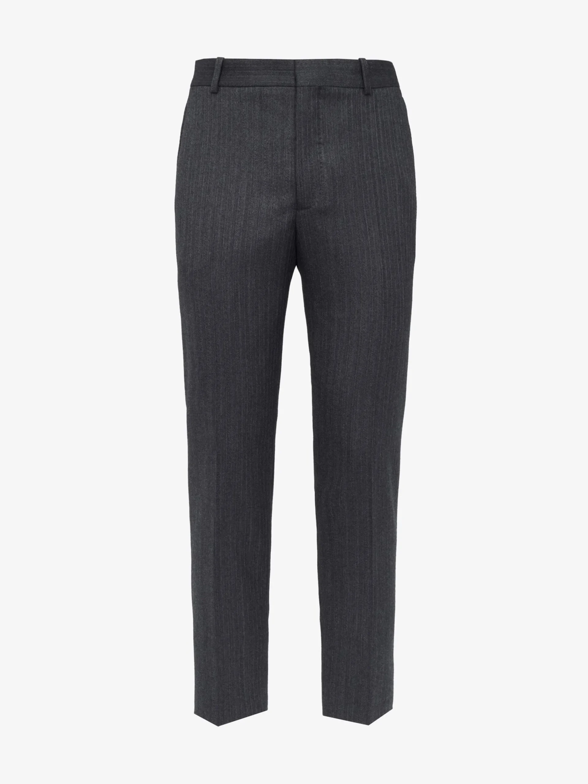 Shop Alexander McQueen Men's Tailored Cigarette Trousers in Charcoal