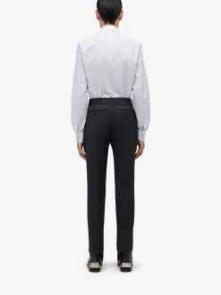 Shop Alexander McQueen Men's Tailored Cigarette Trousers in Charcoal