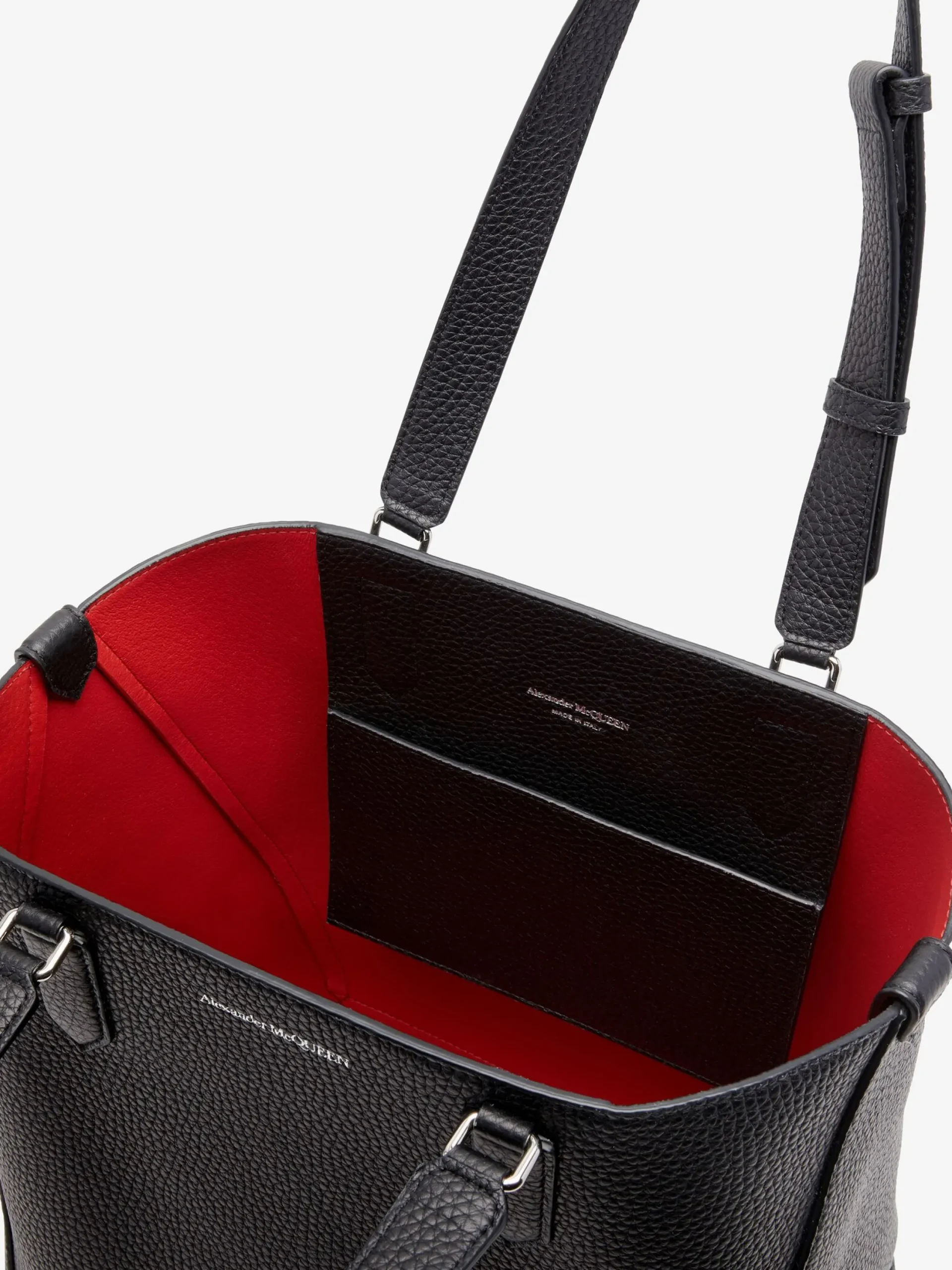 Shop Alexander McQueen Men's The Edge Medium Tote Bag in Black