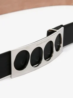 Store Alexander McQueen Men's The Grip Belt in Black