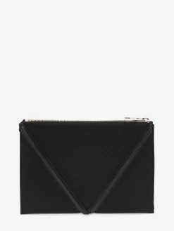 Shop Alexander McQueen Men's The Harness Small Zip Pouch in Black