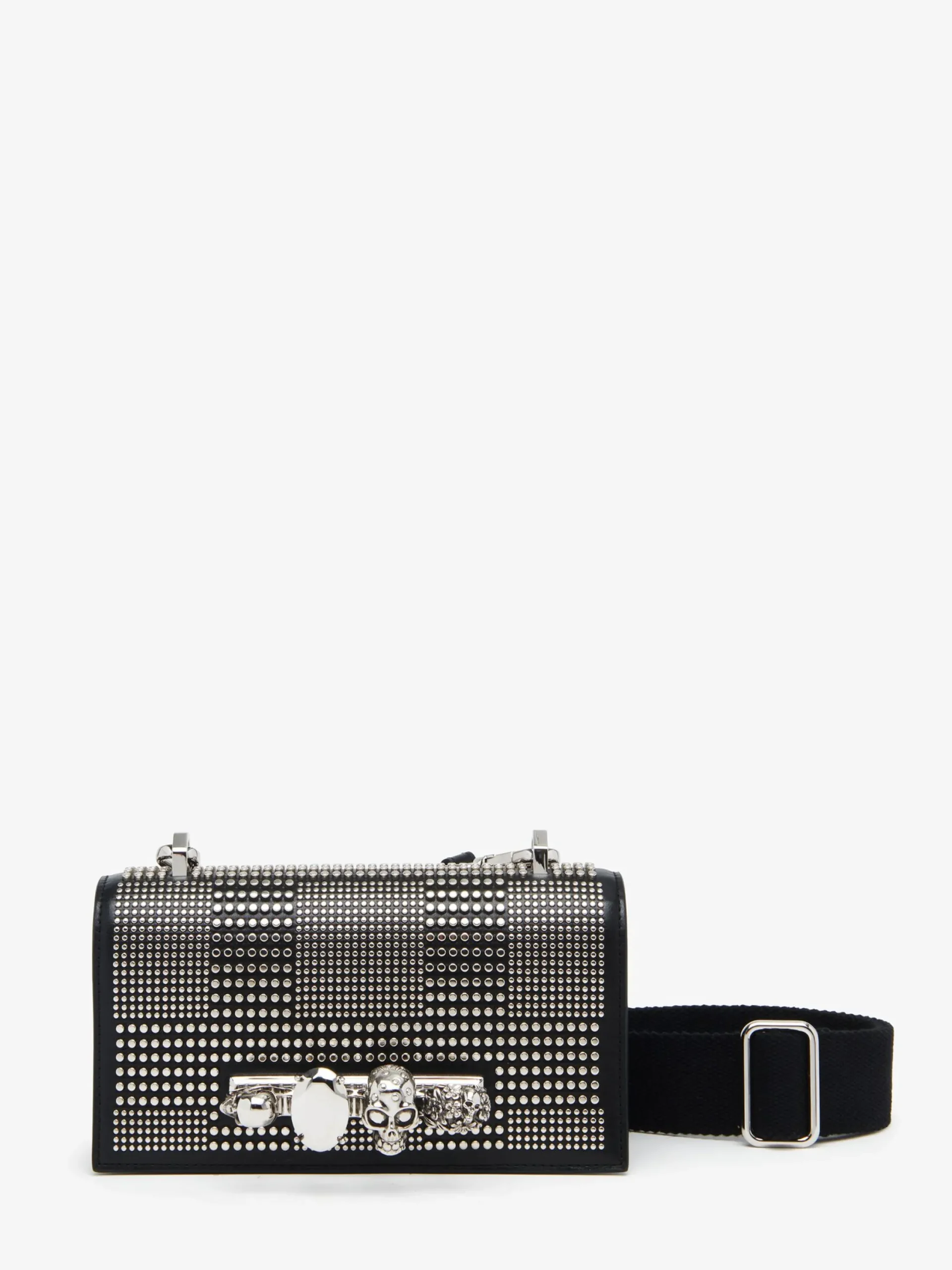 Cheap Alexander McQueen Men's The Knuckle Satchel in Black