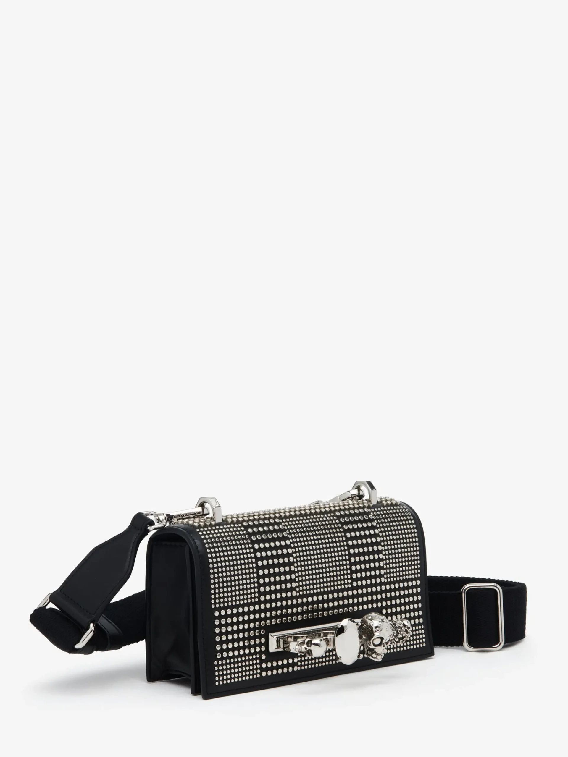 Cheap Alexander McQueen Men's The Knuckle Satchel in Black