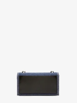 Fashion Alexander McQueen Men's The Knuckle Satchel in Denim/Black